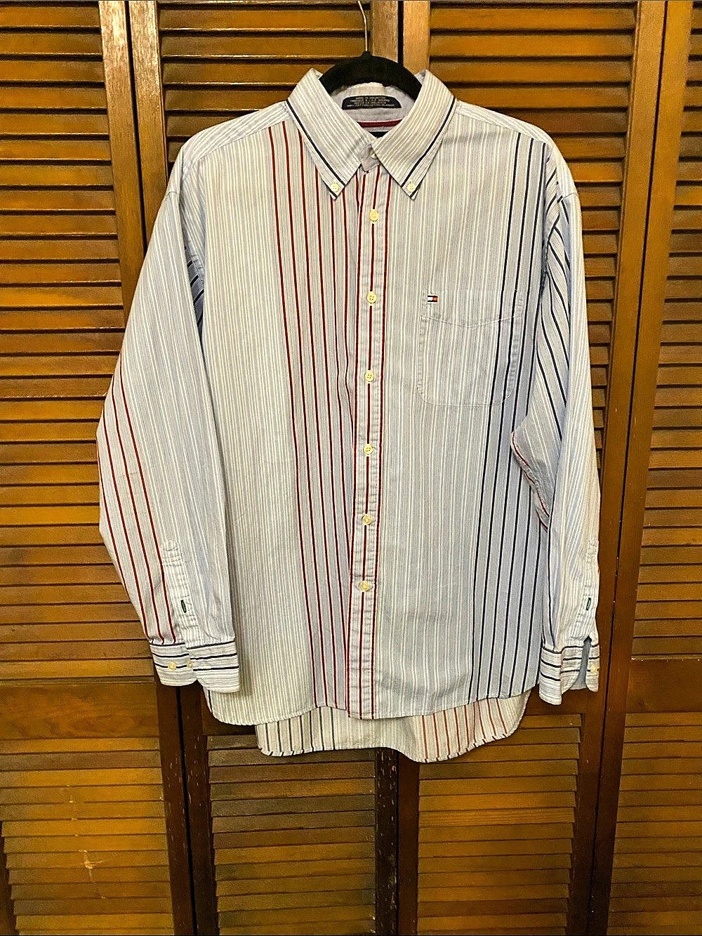 Tommy Hilfiger Mixed Stripe Button-Down Shirt Men's Large